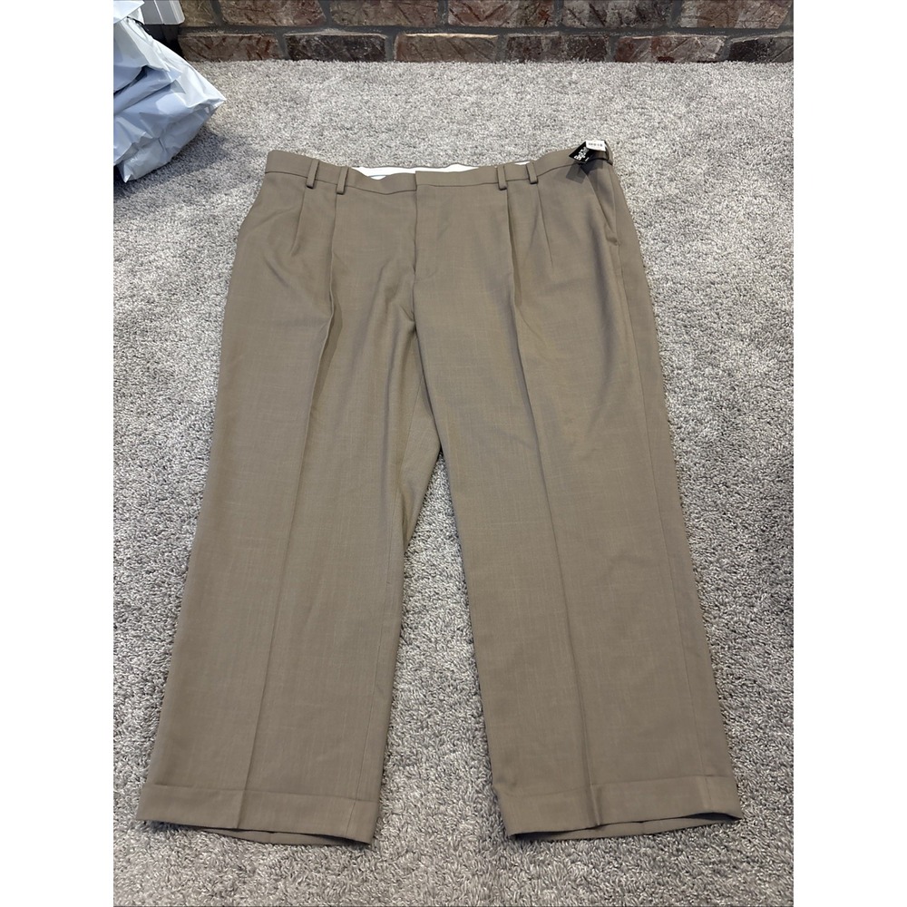 NEW Van Heusen Studio Mens 48x29 Dress Pants Big Tall Wrinkle Resistance Pleated